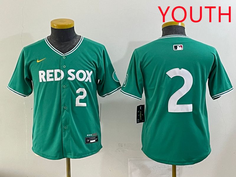 Youth 2025 Boston Red Sox #2 No Name Dark Green Joint Name Nike MLB Jersey style 14